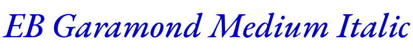EB Garamond Medium Italic フォント